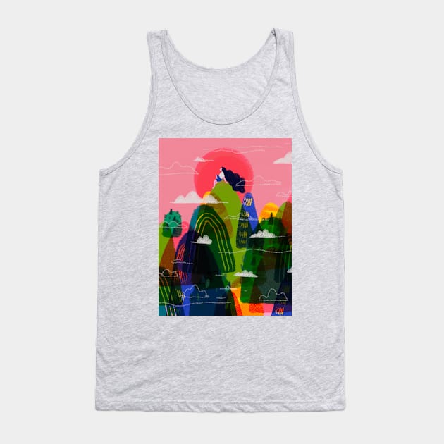 Tip of a mountain Tank Top by MAGLISHNIMA